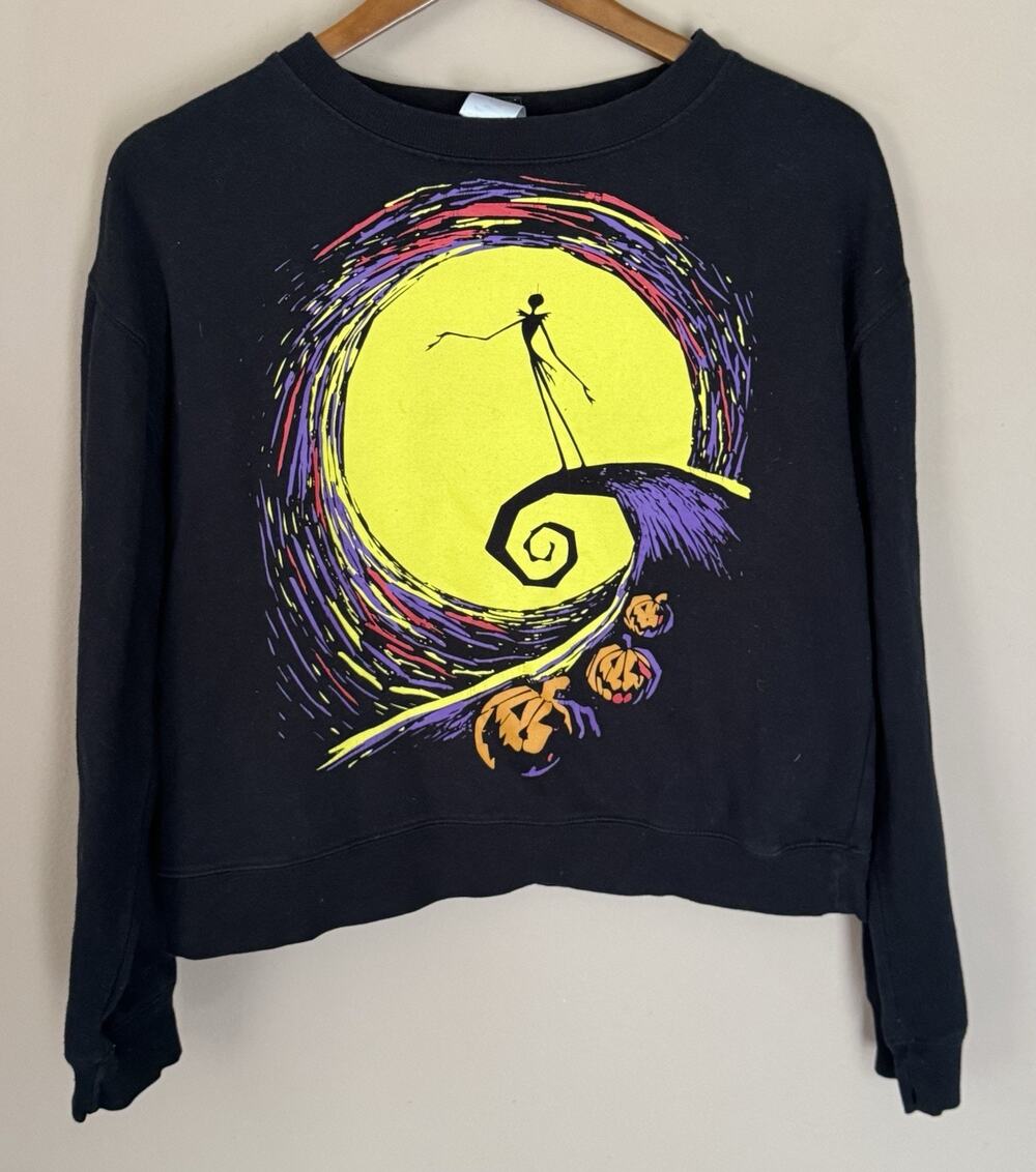 Disney The Nightmare Before Christmas Jack Skellington Black Sweatshirt Adult S